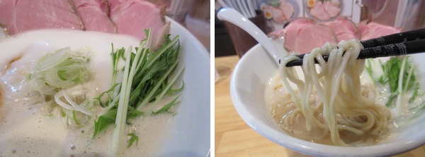 7.水菜とネギ、麺は中太.JPG